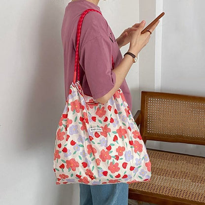 Patterned Print Tote Bag - Tote Bag Without Shoulder Strap