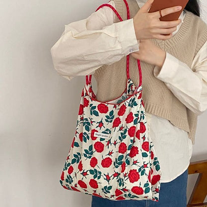 Patterned Print Tote Bag - Tote Bag Without Shoulder Strap