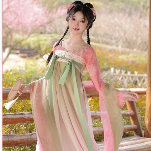 Patterned Traditional Chinese Costume Set