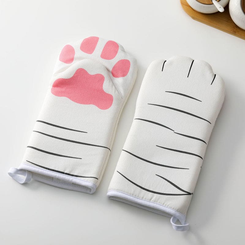 Paw Baking Gloves - Lovesickdoe - White Paw