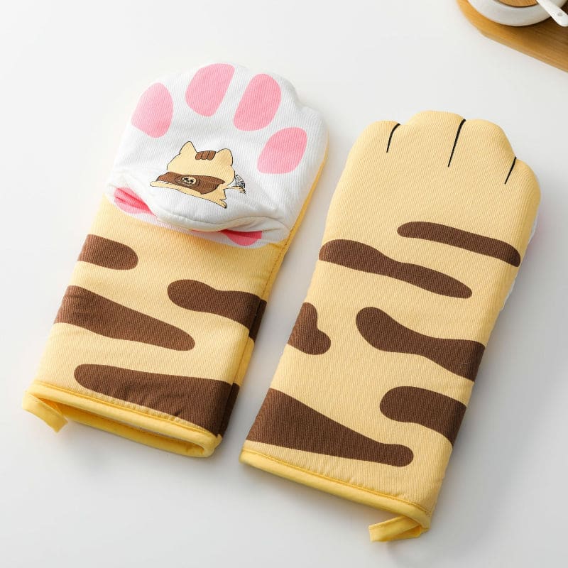 Paw Baking Gloves - Lovesickdoe - Yellow Paw