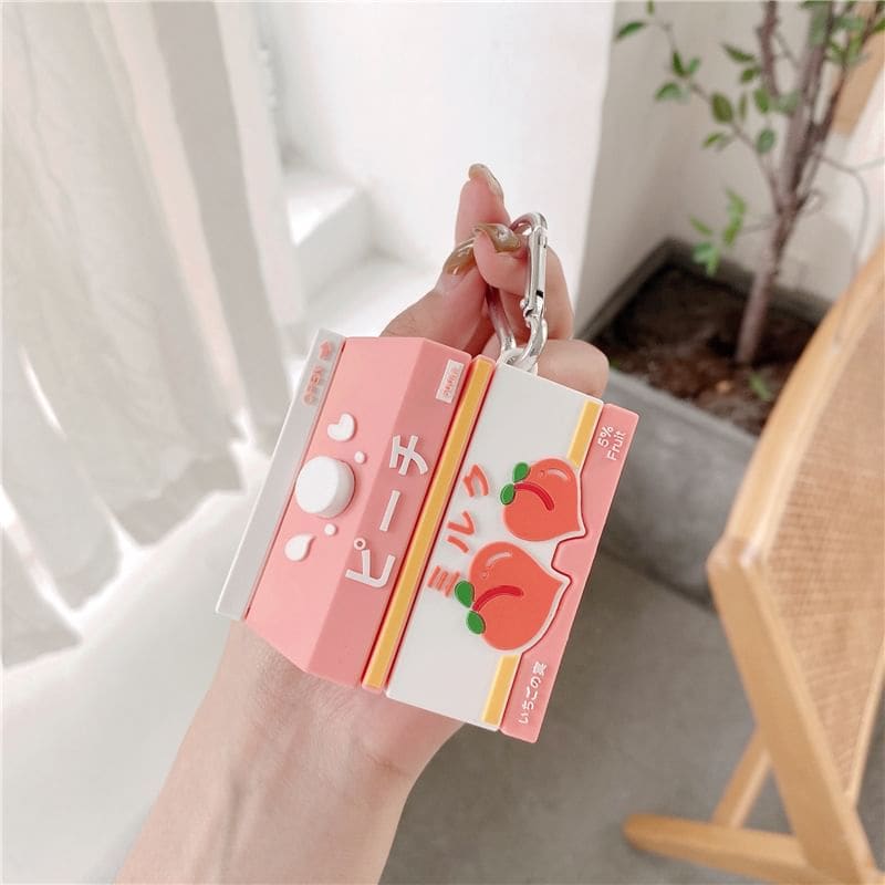 Peach Carton AirPods / Pro Earphone Case Skin