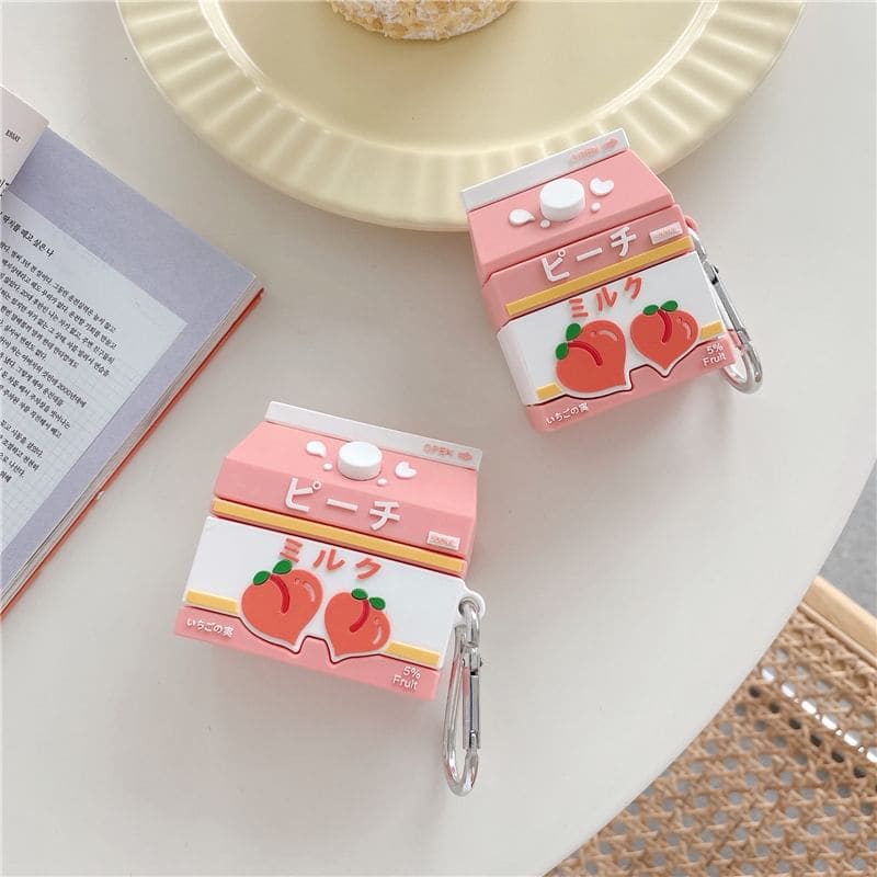 Peach Carton AirPods / Pro Earphone Case Skin