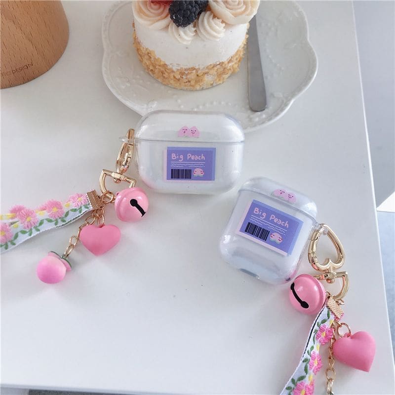 Peach Print AirPods Earphone Case Skin