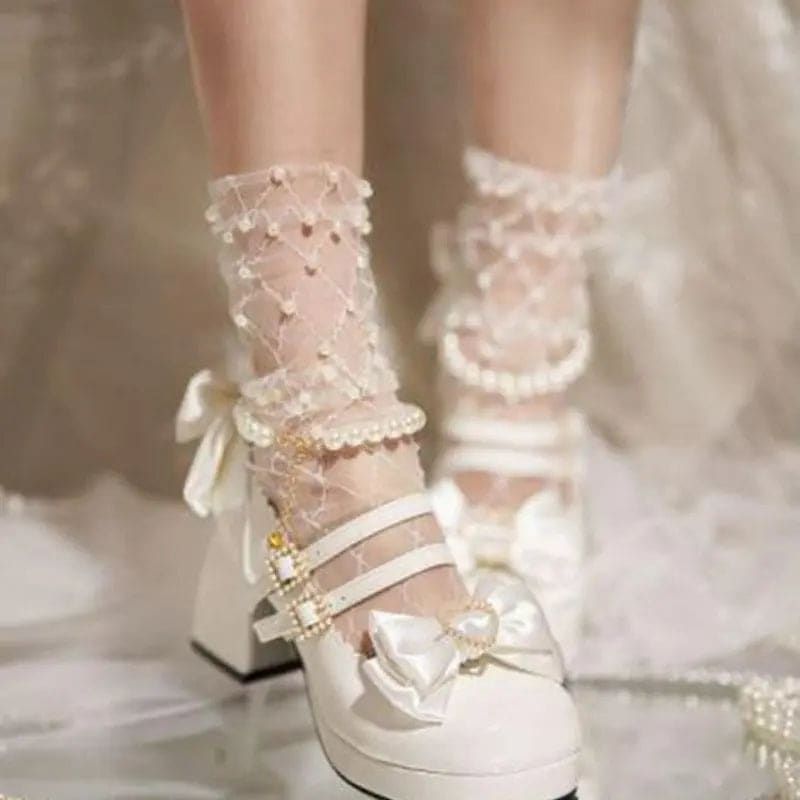 Kawaii Aesthetic Y2K Cute Fairy Sweet Mary Jane High Heels MK Kawaii Store