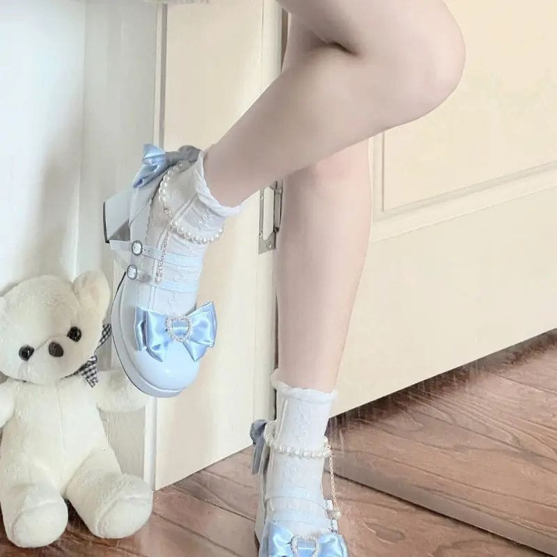 Kawaii Aesthetic Y2K Cute Fairy Sweet Mary Jane High Heels MK Kawaii Store