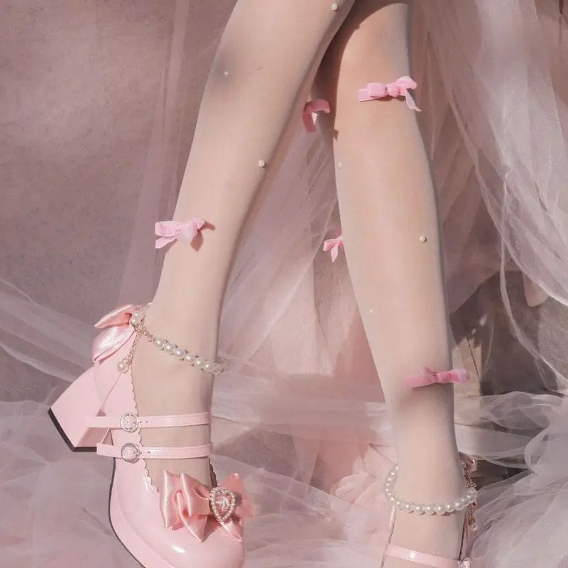 Kawaii Aesthetic Y2K Cute Fairy Sweet Mary Jane High Heels MK Kawaii Store