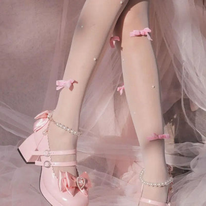 Kawaii Aesthetic Y2K Cute Fairy Sweet Mary Jane High Heels MK Kawaii Store