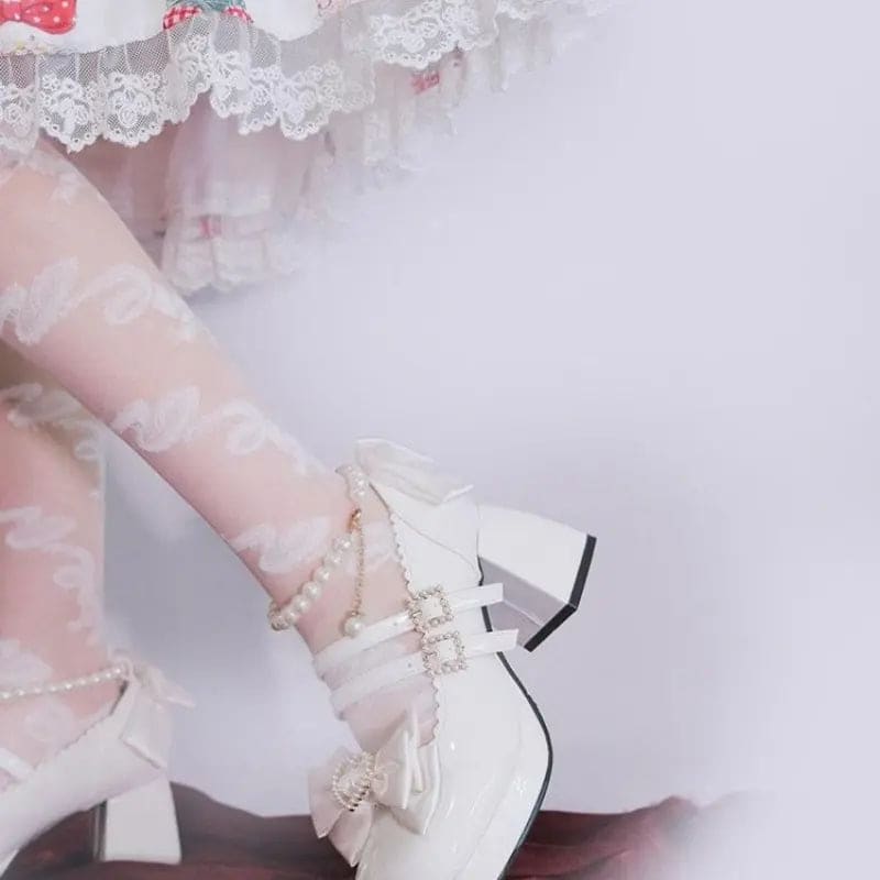 Kawaii Aesthetic Y2K Cute Fairy Sweet Mary Jane High Heels MK Kawaii Store