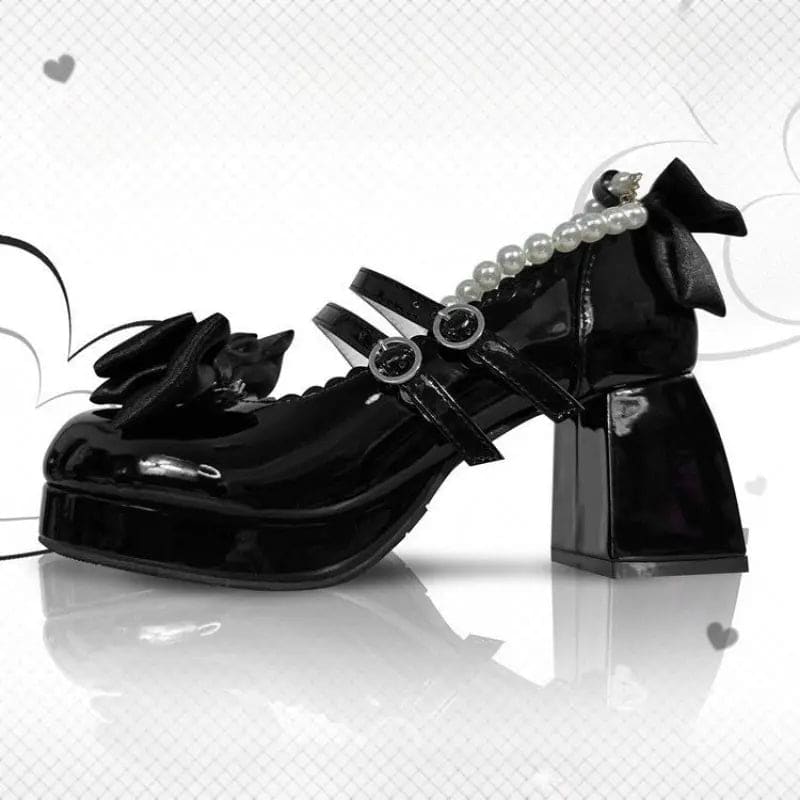 Kawaii Aesthetic Y2K Cute Fairy Sweet Mary Jane High Heels MK Kawaii Store