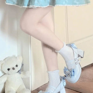 Kawaii Aesthetic Y2K Cute Fairy Sweet Mary Jane High Heels MK Kawaii Store