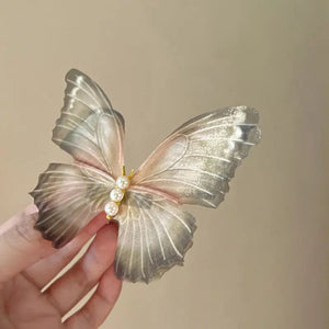 Kawaii Aesthetic Y2K Cute Fairy Pearl Mesh Butterfly Hair Clip MK Kawaii Store