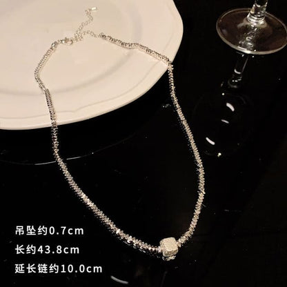 Pendant Alloy Choker (Various Designs) - GA1444 - Silver