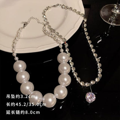 Pendant Alloy Choker (Various Designs) - GM0629 - White