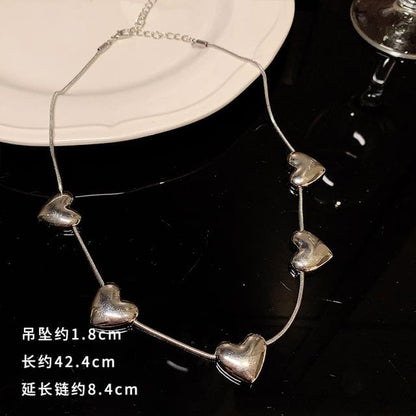 Pendant Alloy Choker (Various Designs) - GM1954 - Silver