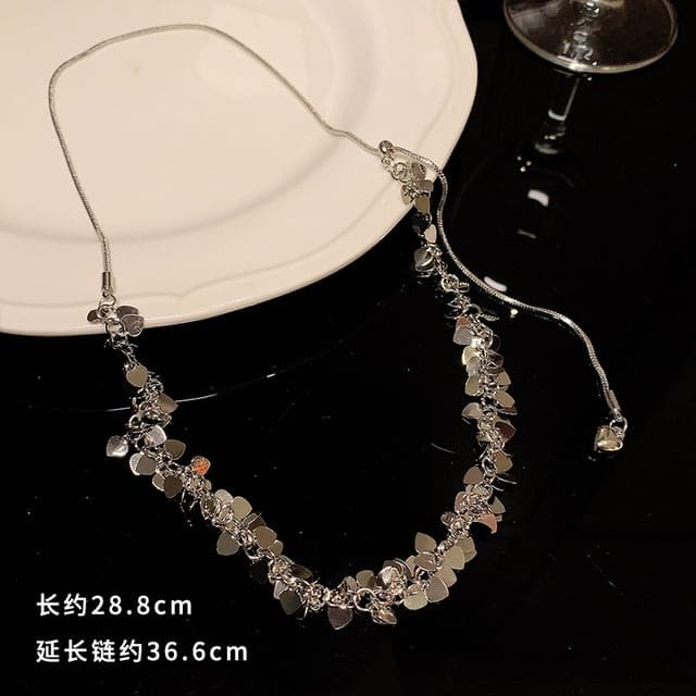 Pendant Alloy Choker (Various Designs) - GN1443 - Silver