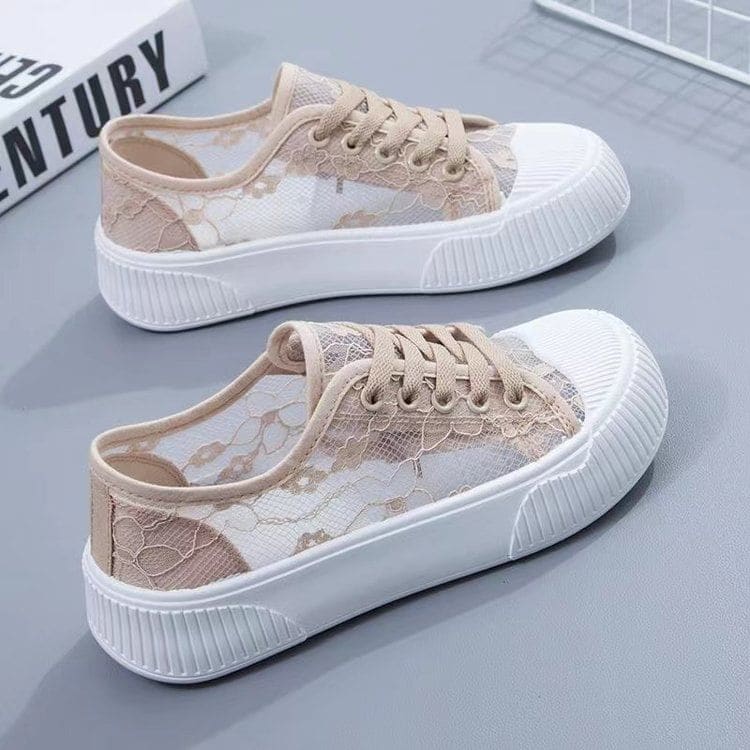 Perforated Platform Sneakers