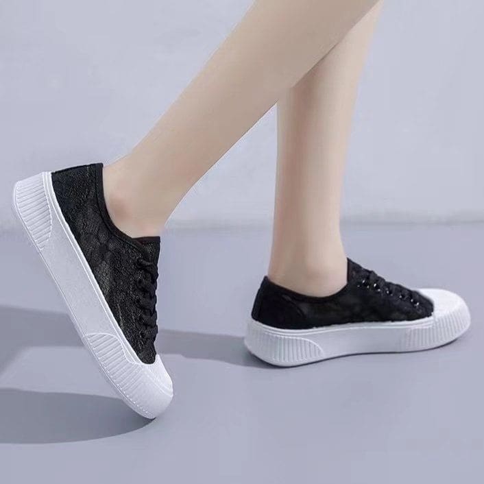 Perforated Platform Sneakers