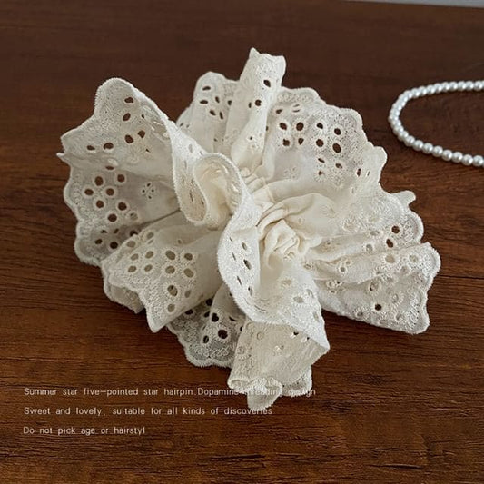 Perforated Scrunchie - 02# - White / One Size