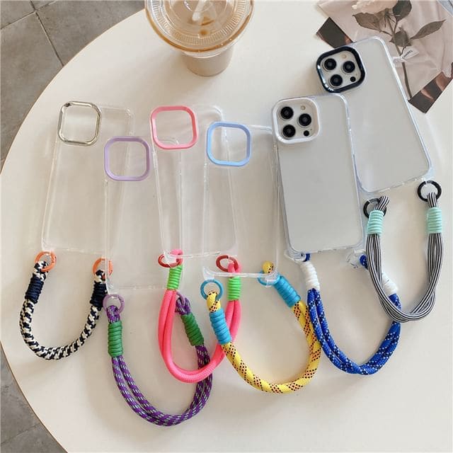 Phone Strap Transparent Phone Case - iPhone 15 Pro Max / 15