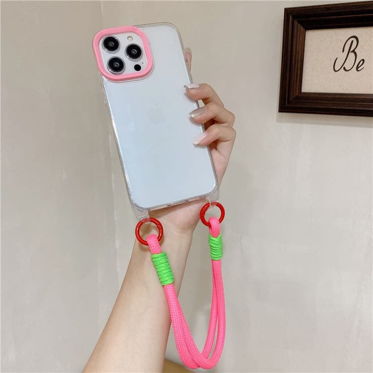 Phone Strap Transparent Phone Case - iPhone 15 Pro Max / 15