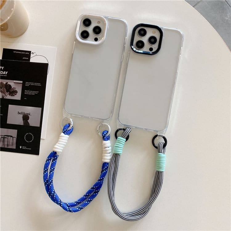 Phone Strap Transparent Phone Case - iPhone 15 Pro Max / 15