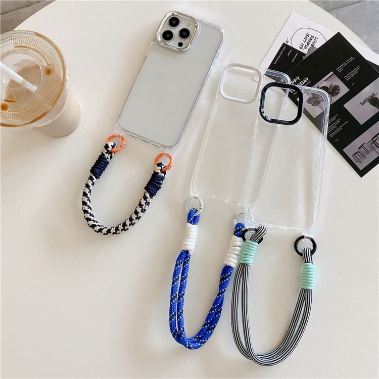 Phone Strap Transparent Phone Case - iPhone 15 Pro Max / 15