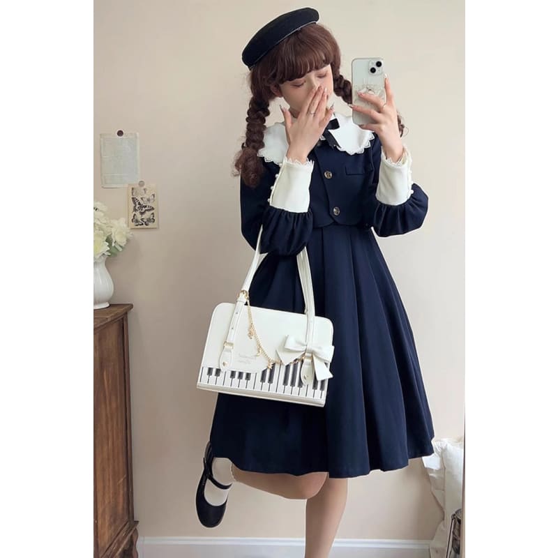 Piano Waltz Bowknot Handbag