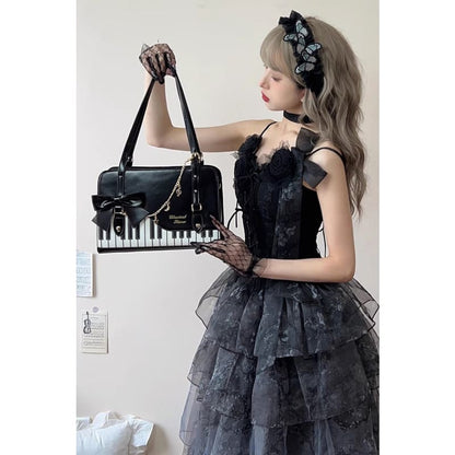 Piano Waltz Bowknot Handbag