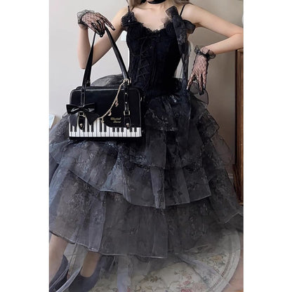 Piano Waltz Bowknot Handbag