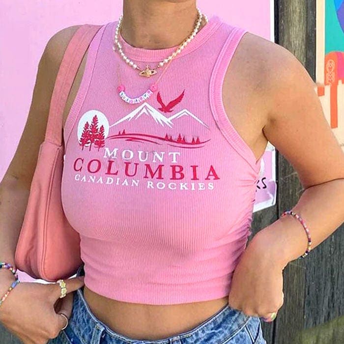 Pink Bird Tank Top - Tops