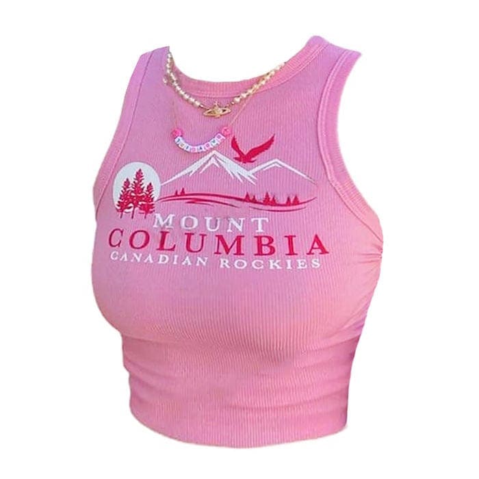 Pink Bird Tank Top - Tops