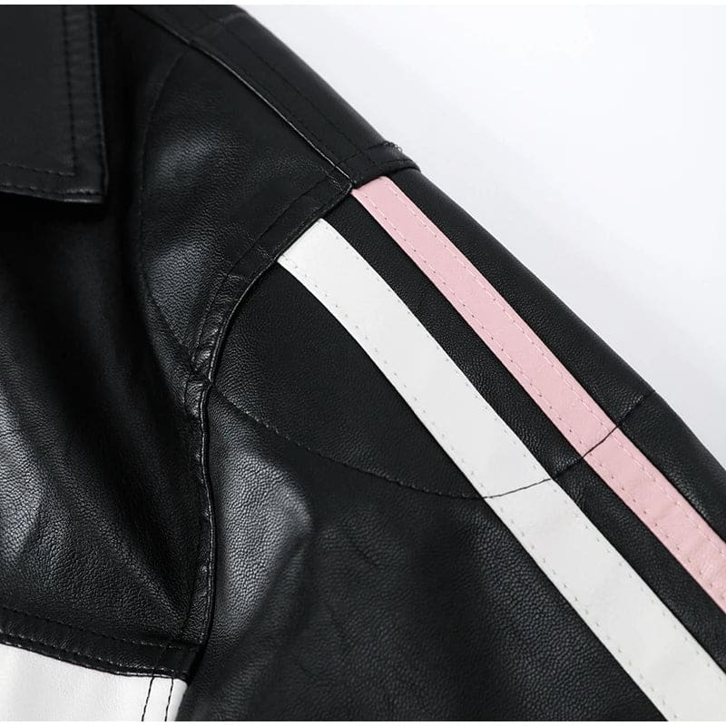 Pink Bow Leather Jacket - Lovesickdoe