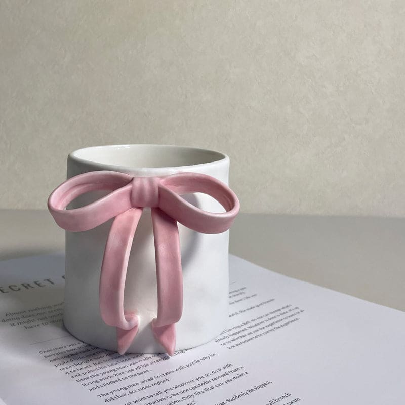 Pink Bow Mug - Lovesickdoe