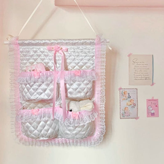 Pink Bow Storage Hanging Bag - Heartzcore MK Kawaii Store