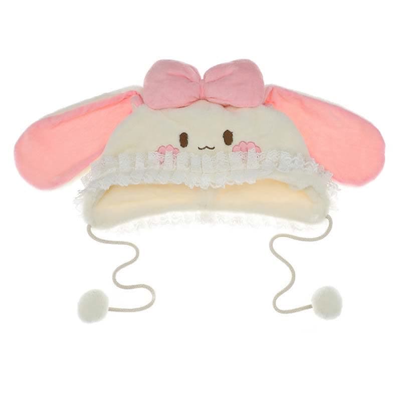 Pink Bowknot Decor Lolita Bunny Ears Plush Hat