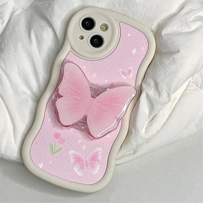 Pink Butterfly iPhone Case - IPhone Case