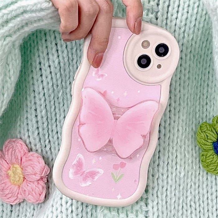 Pink Butterfly iPhone Case - IPhone Case