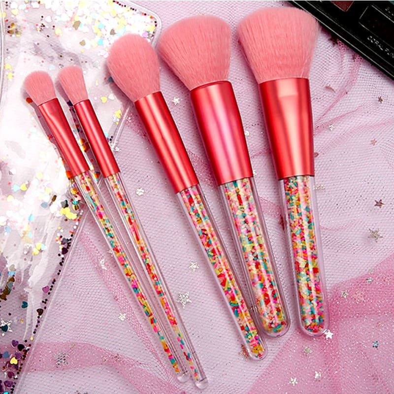 Pink Candy Makeup Brush Set - Standart / Pink - IPhone Case