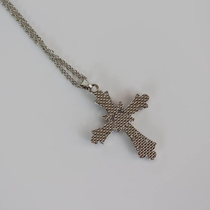 Pink Diamond Cross Necklace - Diamond cross necklace