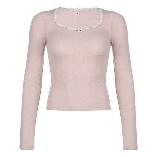 Pink Fit Long Sleeves Top - S / Pink - Tops