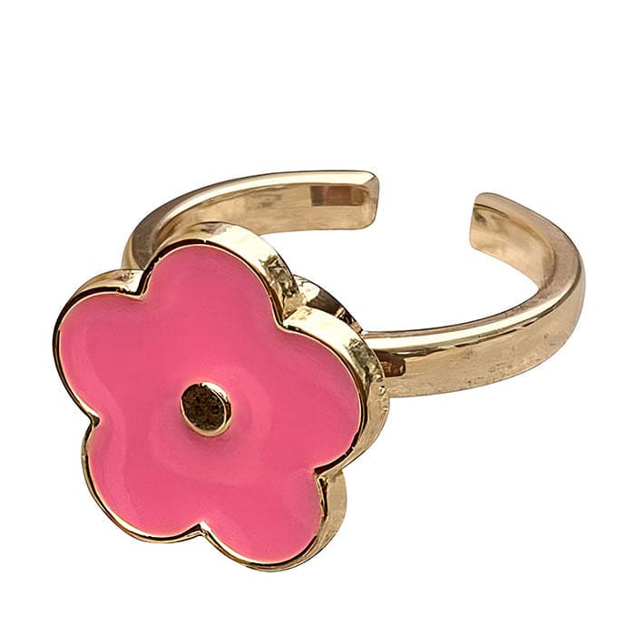 Pink Flower Anxiety Ring - ring