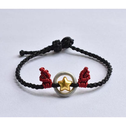 Pink/Gray/Black Cardcaptor Sakura Hand Rope Bracelet