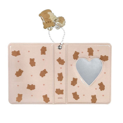 Pink Heart Bear Photo Album - Standart / Brown - Photo Album