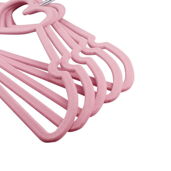 Pink Heart Clothes Hanger - Standart / 10pcs / Pink