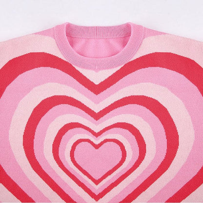 Pink Love Aesthetic Jumper - Sweater