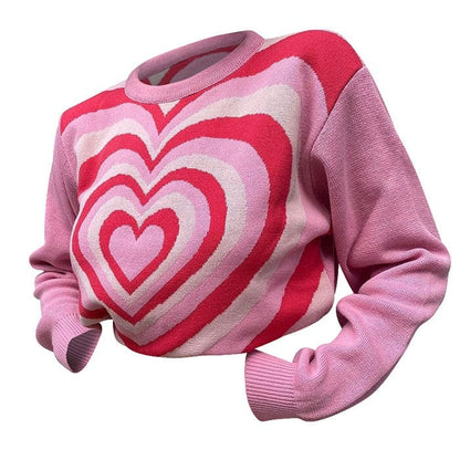 Pink Love Aesthetic Jumper - Sweater