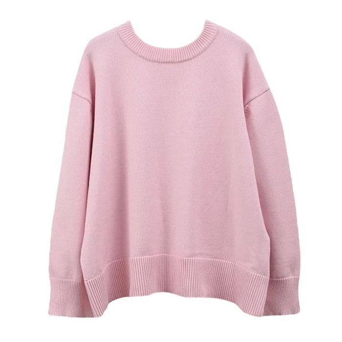 Pink Oversized Sweater - Sweaters