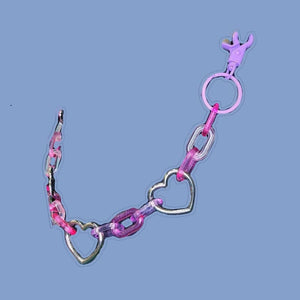 Pink Pastel Pant Chain - Standart / Pink/lavender - Belts