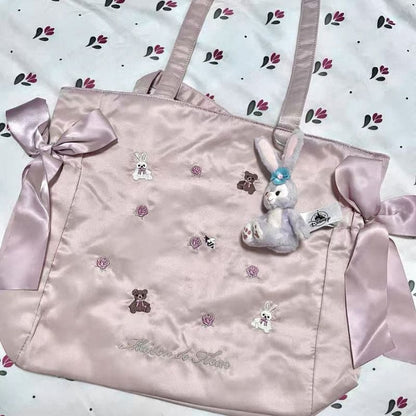 Pink Rabbit Bear Bow Handbag